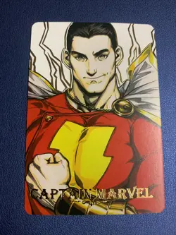 Shazam Marvel DC Super Hero Doujin Anime Gold Foil Holo Art Card ACG Carddass - Image 1