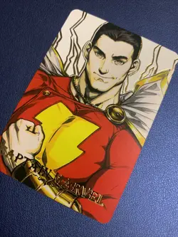 Shazam Marvel DC Super Hero Doujin Anime Gold Foil Holo Art Card ACG Carddass - Image 3