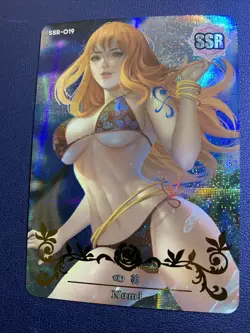 Nami One Piece Pirate Hot SSR 19 Foil Goddess Waifu Card Girl Holo Doujin Anime - Image 1