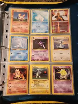 Pokemon Collection Binder Vintage Lot of Cards Holos Rares WoTC E-Reader Etc - Image 3
