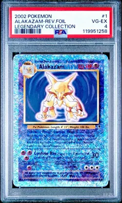 PSA 4 2002 Pokemon Legendary Collection Alakazam 1/110 Reverse Holo Foil WOTC - Image 1