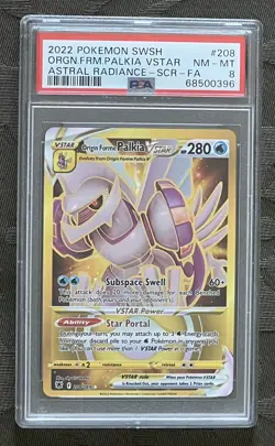 2022 Pokemon Origin Forme Palkia VSTAR Astral Radiance 208/189 PSA 8 - Image 1