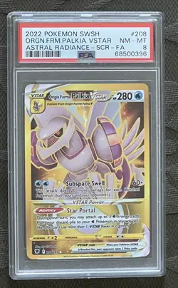 2022 Pokemon Origin Forme Palkia VSTAR Astral Radiance 208/189 PSA 8 - Image 3