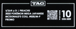2025 Pokemon Mega Japanese McDonald's Collection Promo Pikachu TAG 10 (978) - Image 3