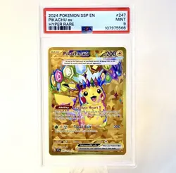 Pikachu 247/191 PSA 9 Mint 2024 Pokemon SSP en Surging Sparks Hyper Rare - Image 1