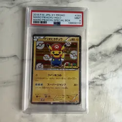 2016 Pokemon Japanese XY Promo Special Box #293 Mario Pikachu - Holo PSA 9 - Image 1