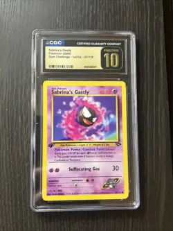 2000 Pokemon Gym Challenge 1st Edition Sabrina's Gastly 97/132 Cgc 10 Pristine - Image 1