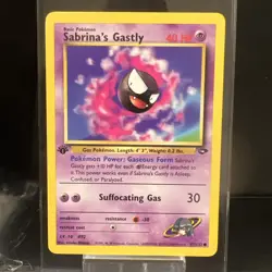 Pokemon TCG Sabrina's Gastly 97/132 1st Edition Gym Challenge NM - Image 1