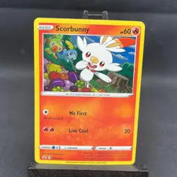 NM Scorbunny SWSH Black Star Promo SWSH071 Holo Promo Pokemon TCG - Image 1