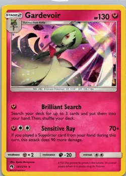 Pokemon TCG Gardevoir 141/214 Lost Thunder Holo NM - Image 1