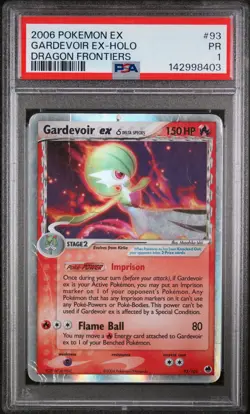 2006 POKEMON EX DRAGON FRONTIERS #93 GARDEVOIR EX-HOLO PSA 1 - Image 1