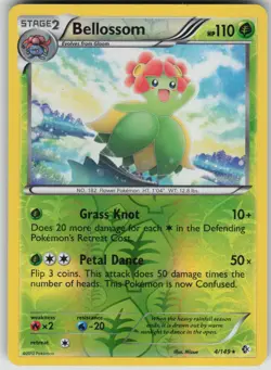 Pokemon TCG Bellossom Rare Reverse Holo Boundaries Crossed 4/149 - Image 1