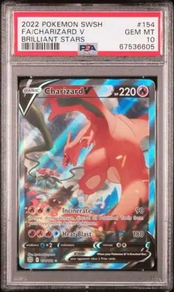 PSA 10 Charizard V - 154/172 - Brilliant Stars - Pokemon - Read Description - Image 1