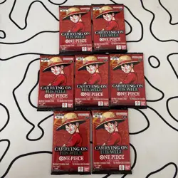 One Piece English OP-13 Carrying On His Will Booster Packs Sealed Lot Of (7) - Image 1