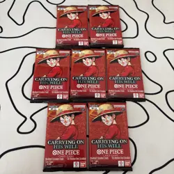 One Piece English OP-13 Carrying On His Will Booster Packs Sealed Lot Of (7) - Image 2