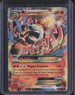 Pokemon M Camerupt EX Holo Black Star Promo Card XY198 - Image 1