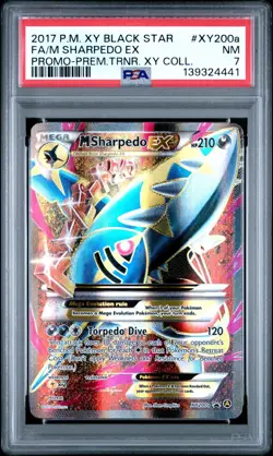 PSA 7 M Sharpedo EX #XY200a - Full Art Promo Pokemon Card - Pokemon TCG - Image 1