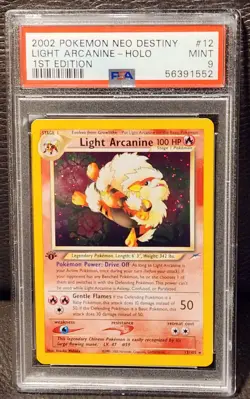 1st Edition Light Arcanine Holo PSA 9 Pokemon Card 12/105 Neo Destiny - Image 2