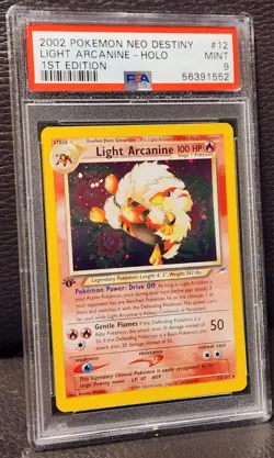 1st Edition Light Arcanine Holo PSA 9 Pokemon Card 12/105 Neo Destiny - Image 3