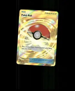 Fan-ART READ DESCRIPTION BELOW HOLO Pokeball Card Poke Ball Pokemon Card p1 - Image 1