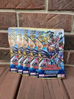 Digimon Card Game: World Convergence x5 Sleeved Booster Packs [BT-21] - Image 1