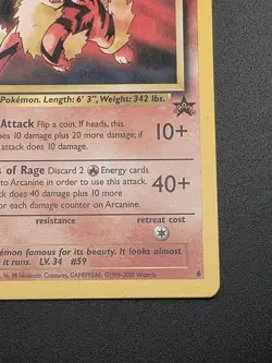 Pokemon Card - Arcanine WoTC Black Star Promo #6 - Image 5