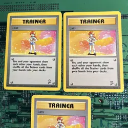 Lass 104/130 Base Set 2 Rare Trainer Pokemon Card WOTC Vintage Moderate Play 3 - Image 2