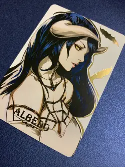 Albedo Overlord Nazarick Waifu Anime Doujin Gold Foil Holo Art Card ACG Carddass - Image 3