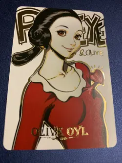 Olive Oyl Popeye The Sailor 18 Gold Foil Holo Art Trading Card ACG Carddass Rare - Image 1