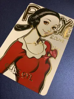 Olive Oyl Popeye The Sailor 18 Gold Foil Holo Art Trading Card ACG Carddass Rare - Image 3