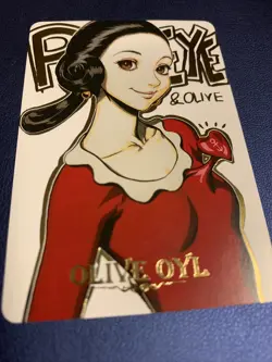 Olive Oyl Popeye The Sailor 18 Gold Foil Holo Art Trading Card ACG Carddass Rare - Image 5