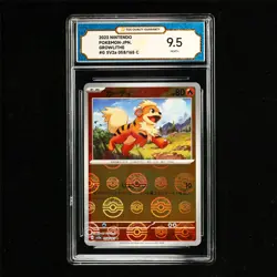 TQG 9.5 MINT+ 2023 Pokemon JPN Growlithe 058/165 C - Image 1