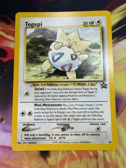 Togepi 30 LP Black Star Promo Non Holo 2000 WoTC Pokemon TCG - Image 1