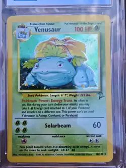 Pokemon - Venusaur - Base Set 2 - Holo Rare - CGC 8 NM MINT VINTAGE - Image 2