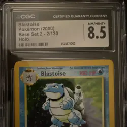Pokemon Blastoise Base Set 2 Holo Rare 2/130 CGC 8.5 2000 WOTC (New CGC Label) - Image 3