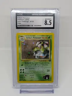 CGC 8.5 NM-MINT Erika's Venusaur 4/132 Gym Challenge Pokemon - Image 1