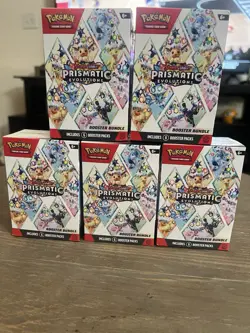 Pokemon TCG Scarlet & Violet Prismatic Evolutions Booster Bundle Sealed Lot of 5 - Image 1
