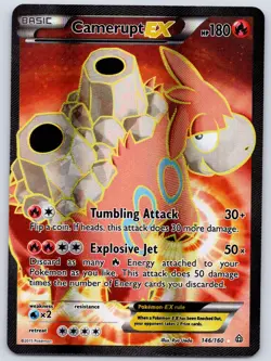 Camerupt EX (146 Full Art) 146/160 (LP) - XY - Primal Clash - Pokemon TCG - Image 1