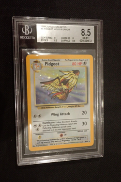 Pokemon TCG Pidgeot #8 Jungle ERROR No Symbol Holo Foil BGS 8.5 M/NM (cgc/psa 9) - Image 4