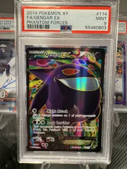 2014 POKEMON XY PHANTOM FORCES #114 FULL ART/GENGAR EX PSA 9 - Image 2