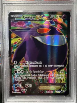 2014 POKEMON XY PHANTOM FORCES #114 FULL ART/GENGAR EX PSA 9 - Image 3