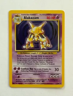 Pokemon Alakazam #1/102 Base Set Holo Rare 1999 - Image 1