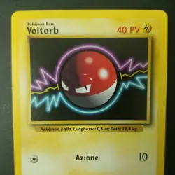 4th Print Base Set Pokemon TCG Voltorb 67/102 Common LP/MP Italian - Image 2