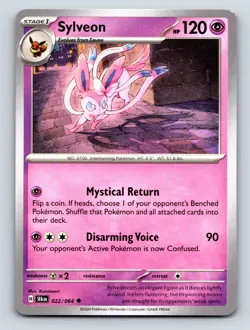 Stage 1 Sylveon HP 120 Mystical Return Disarming Voice Pink Elegance - Image 1