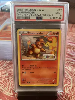 Pokemon Build A Bear Workshop Promo Card #17 Charmander PSA 9 - Image 1