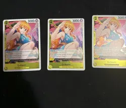Bandai One Piece Card Game O-Nami Character Cards Lot of 3 English - Image 1