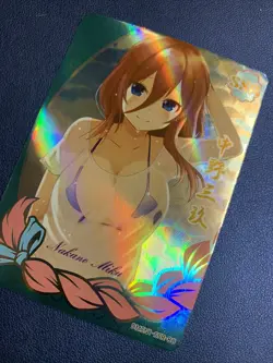 Miku Nakano Quintuplets Goddess Story Anime Swimsuit Waifu Card Girl Foil Doujin - Image 4