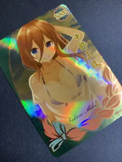 Miku Nakano Quintuplets Goddess Story Anime Swimsuit Waifu Card Girl Foil Doujin - Image 5