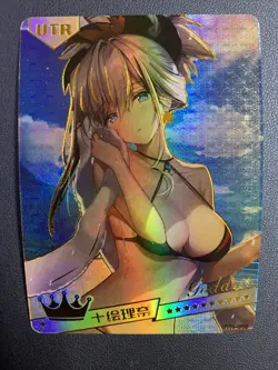 Saber Fate Grand Order Holo UTR 15 Swimsuit Goddess Waifu Card Girl Doujin Anime - Image 1