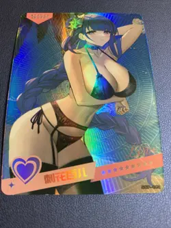 Raiden Genshin Impact Holo SSP 2 Swimsuit Goddess Waifu Card Girl Doujin Anime - Image 5